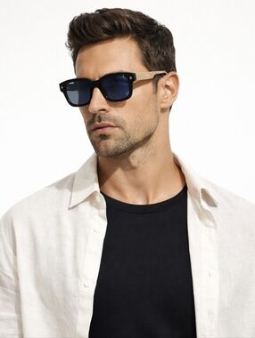 Philipp Plein  Rock Superhero SPP105M Black Squared Mens Sunglasses New